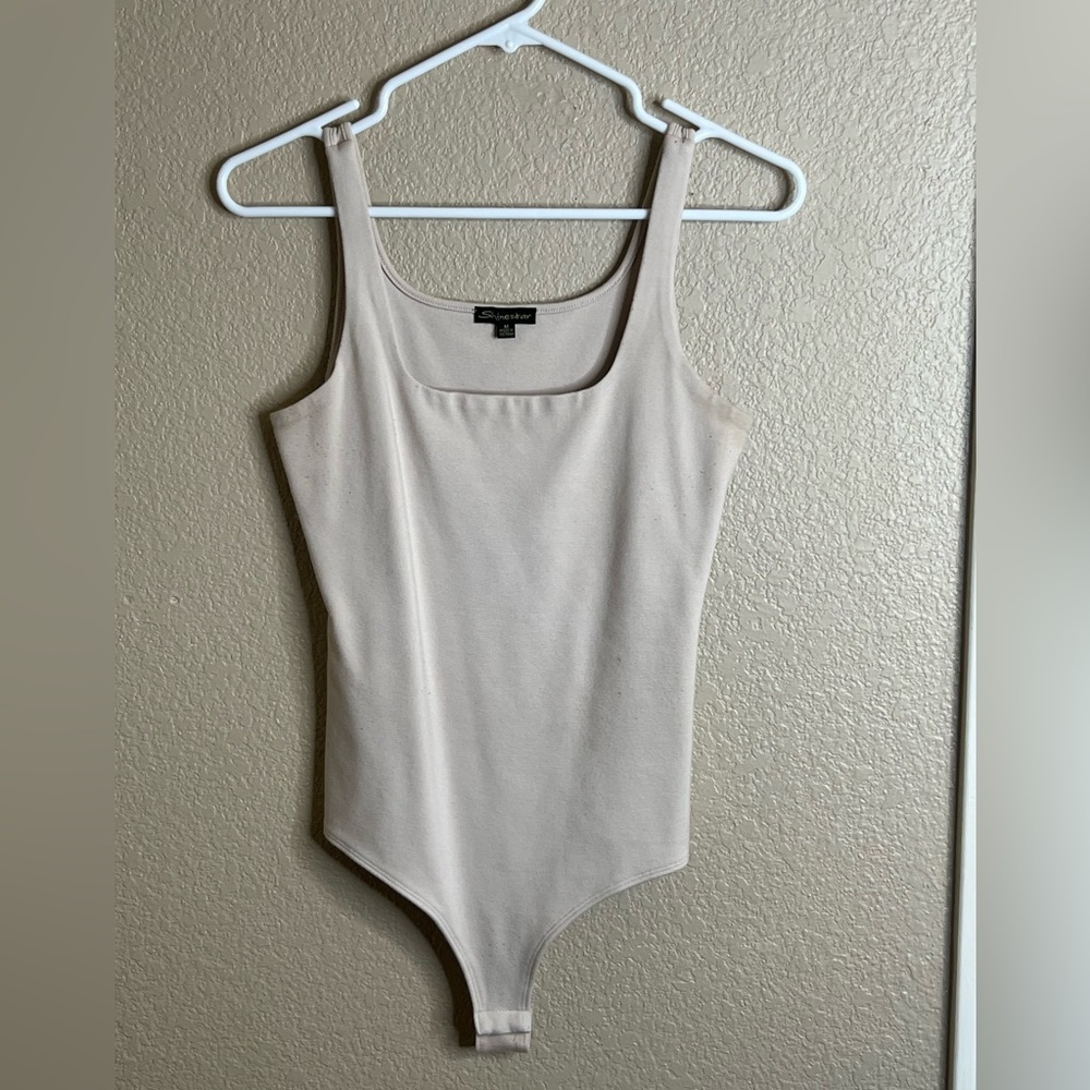 Cream body suite, size medium, good thick material